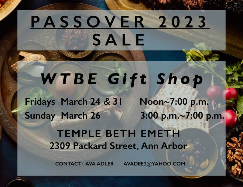 Banner Image for WTBE Passover Sale