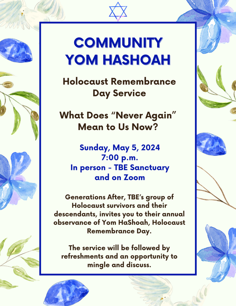 Banner Image for Yom HaShoah Service