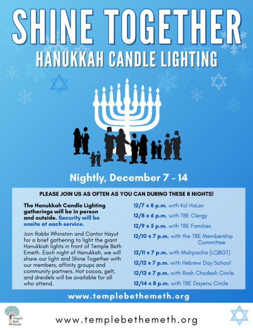 Banner Image for Hanukkah Menorah Lighting and Hot Chocolate