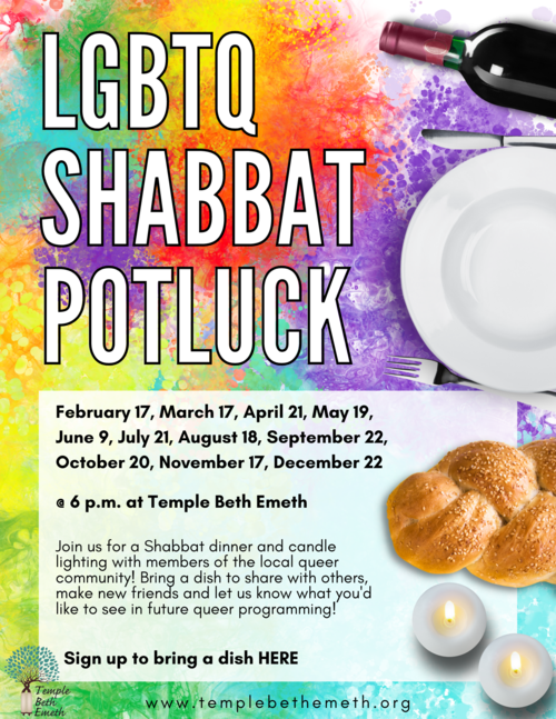 Banner Image for LGBTQ Shabbat Potluck