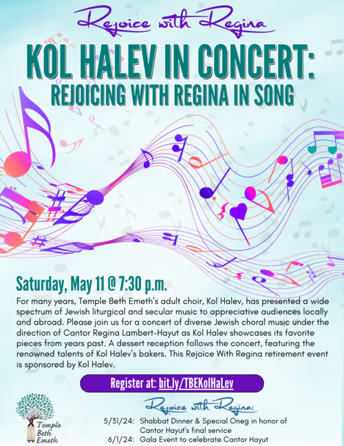 Banner Image for Kol HaLev in Concert: Rejoicing With Regina in Song